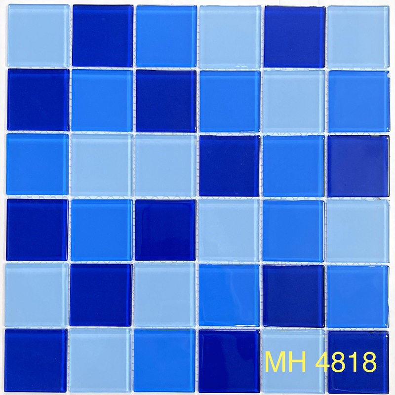 GẠCH MOSAIC THUỶ TINH MẦU XANH MIX