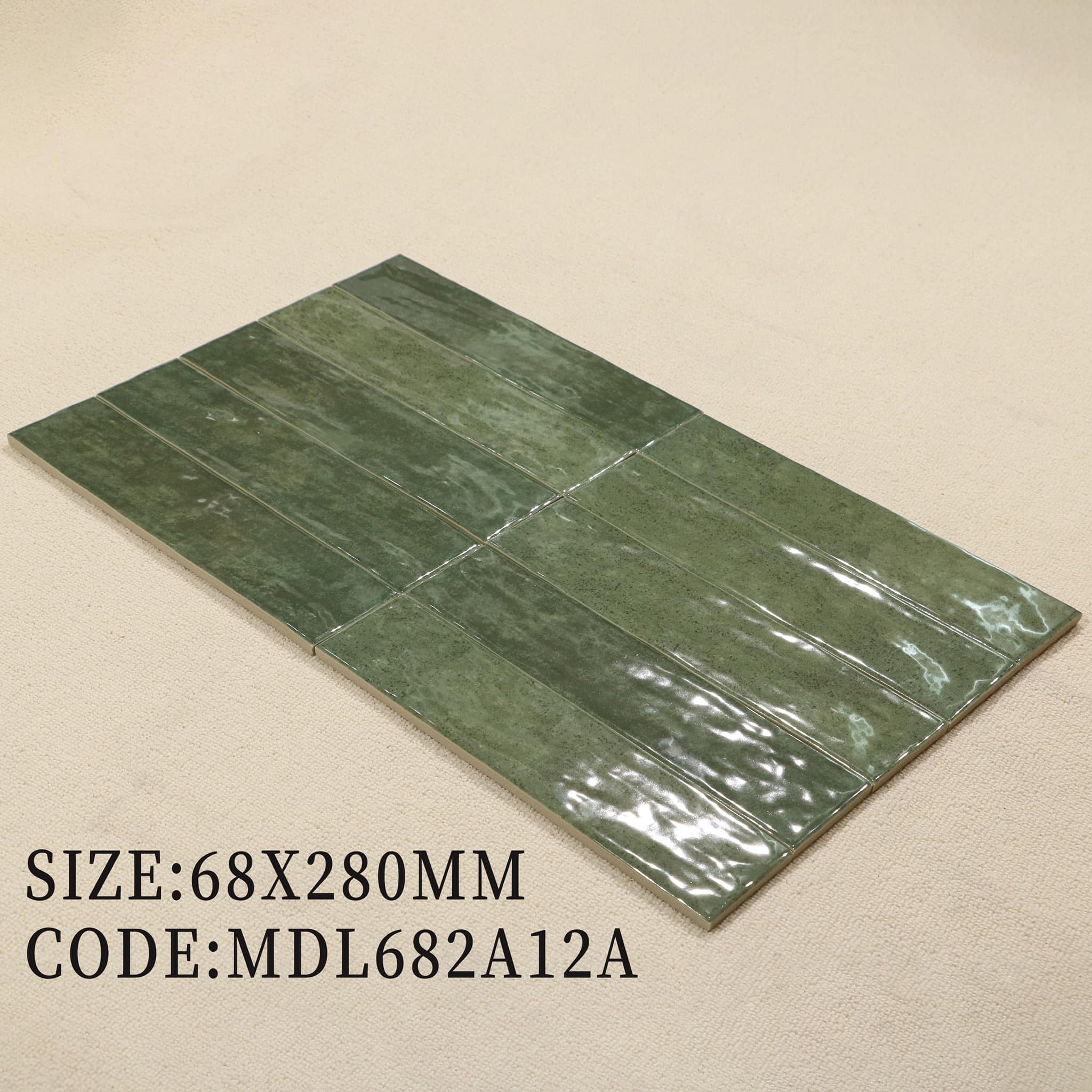 GẠCH THẺ TRANG TRÍ MEN BÓNG MẦU RÊU